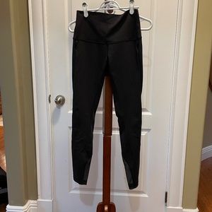 Black Lululemon leggings, Size 8, mesh panel on side of legs